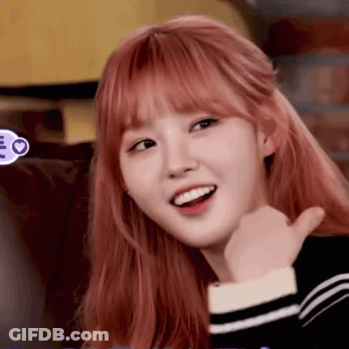 Girl With Pink Hair Smiling And Thumbs Up GIF
