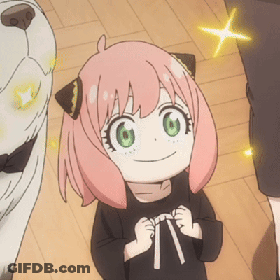 Girl With Pink Hair Smiling With Dog GIF