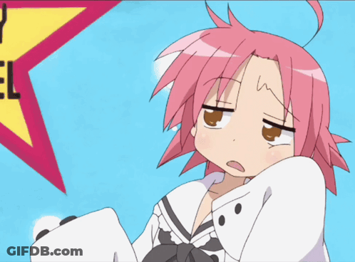 Girl With Pink Hair Standing In Front Of Yellow Sign Saying Y El GIF