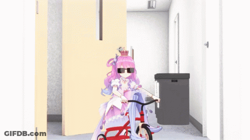 Girl With Pink Hair Sunglasses Crown GIF