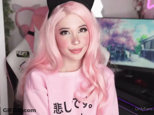 Girl With Pink Hair Wearing OnlyFans Sweater GIF