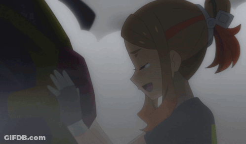 Girl With Ponytail And Bow GIF