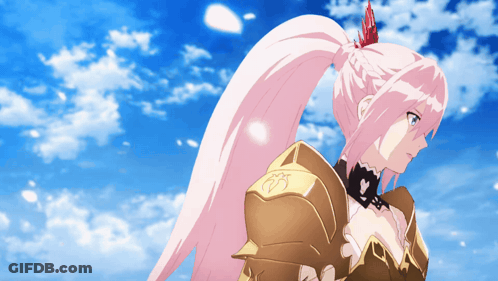 Girl With Ponytail And Crown Blue Sky GIF