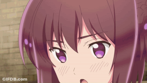 Girl With Purple Eyes And Brown Hair GIF