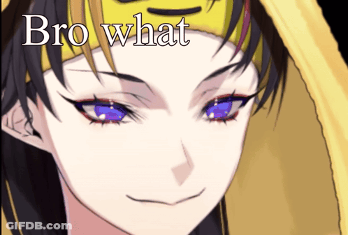 Girl With Purple Eyes Saying Bro What GIF