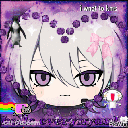 Girl With Purple Eyes Saying I Want To Kill Myself GIF