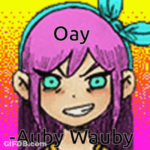 Girl With Purple Hair And Blue Eyes Auby Wauby GIF