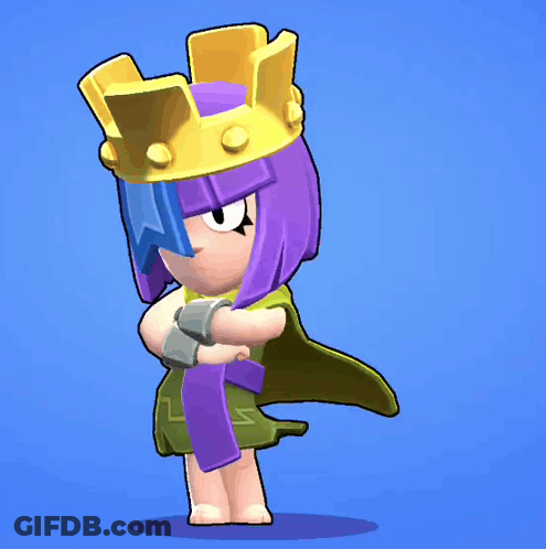 Girl With Purple Hair And Crown GIF