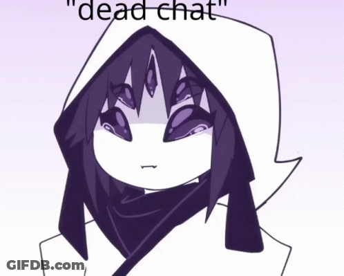 Girl With Purple Hair And Dead Chat Hoodie GIF