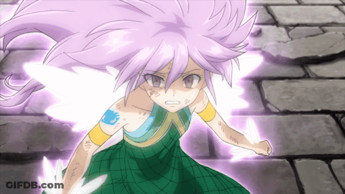 Girl With Purple Hair And Green Dress GIF