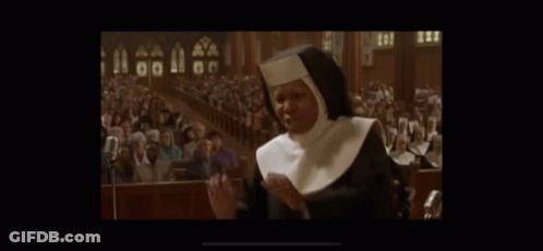 Girl With Purple Hair And Horns In School Uniform GIF