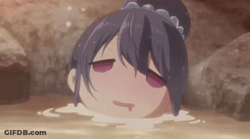 Girl With Purple Hair Bathing GIF
