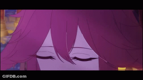 Girl With Purple Hair Close Up GIF