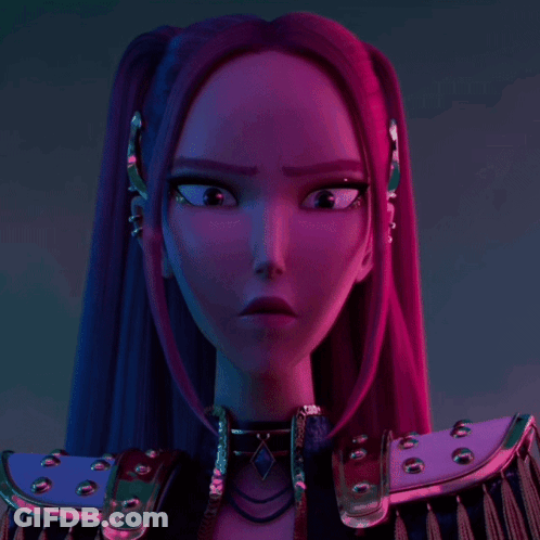 Girl With Purple Hair Close Up GIF