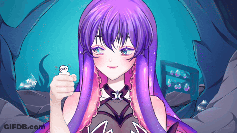 Girl With Purple Hair Holding Okay Sticker GIF