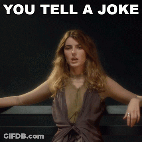 Girl With Purple Hair In Front Of #Trending Meme Animations Sign GIF