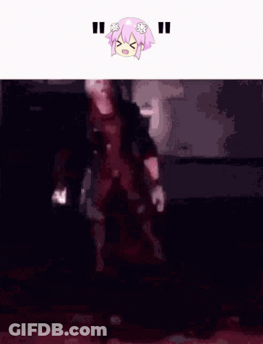 Girl With Purple Hair Laying On Someone's Back GIF