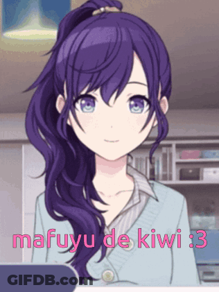Girl With Purple Hair Mafuyu De Kiwi 3 GIF