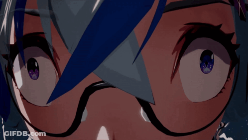 Girl With Purple Hair Named Cami GIF