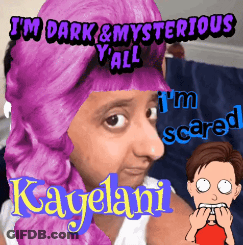Girl With Purple Hair Named Kayelani GIF