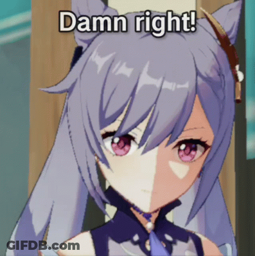 Girl With Purple Hair Saying Damn Right GIF