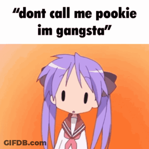 Girl With Purple Hair Saying Dont Call Me Pookie Im Gangsta GIF