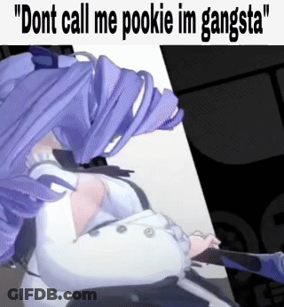 Girl With Purple Hair Saying Dont Call Me Pookie Im Gangsta GIF