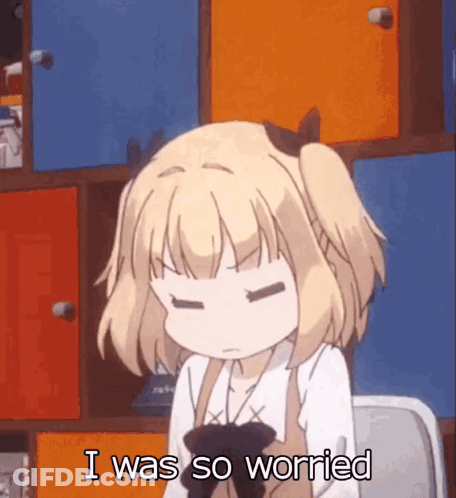 Girl With Purple Hair Saying I'm Worried GIF