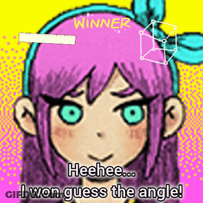 Girl With Purple Hair Saying I Won Guess The Angle GIF
