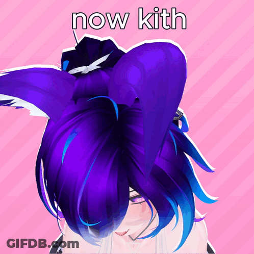 Girl With Purple Hair Saying Now Kith GIF