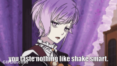 Girl With Purple Hair Saying You Taste Nothing Like Shake GIF