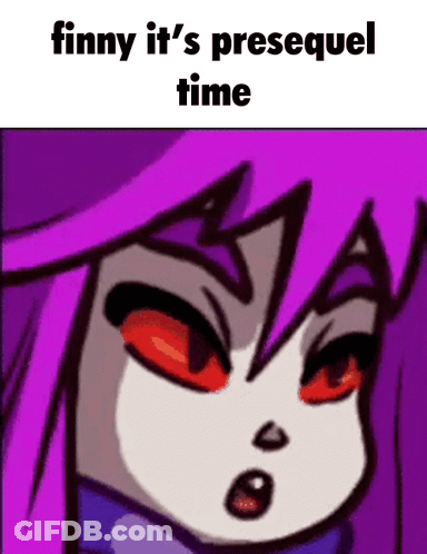 Girl With Purple Hair Says Finny It's Presquel Time GIF