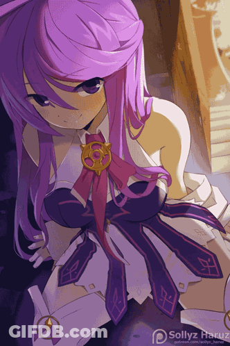 Girl With Purple Hair Sollyz Haruz GIF