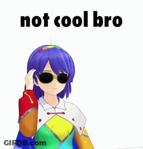 Girl With Purple Hair Thumbs Up Saying Not Cool Bro GIF