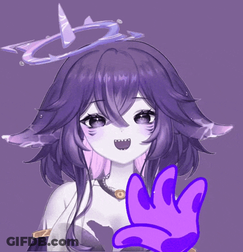 Girl With Purple Hair GIF