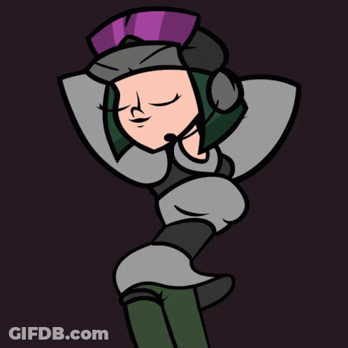 Girl With Purple Hat And Closed Eyes GIF