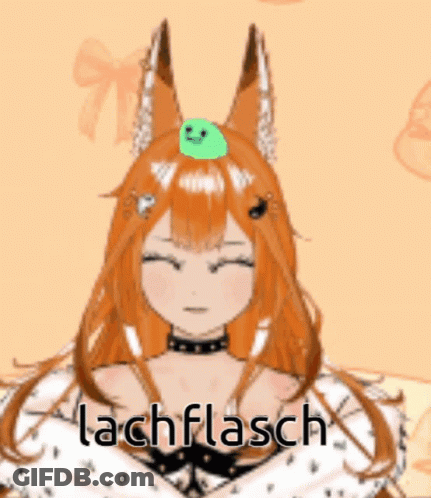 Girl With Purple Smiley Face On Head Lachflasch GIF