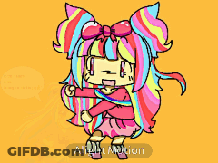 Girl With Rainbow Hair Saying Alight Motion GIF