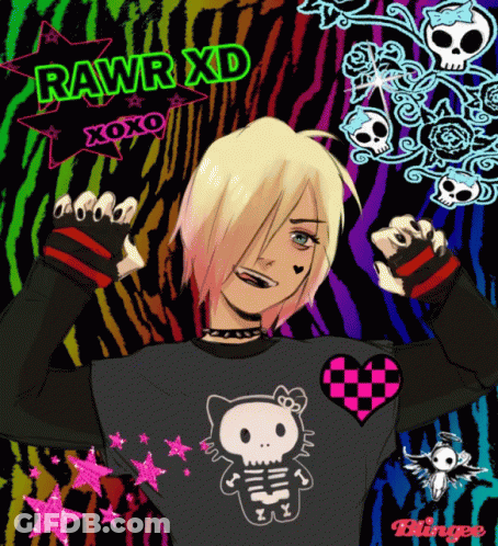 Girl With Rawr Xd Xoxo GIF