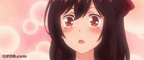 Girl With Red Bow Face Close Up GIF