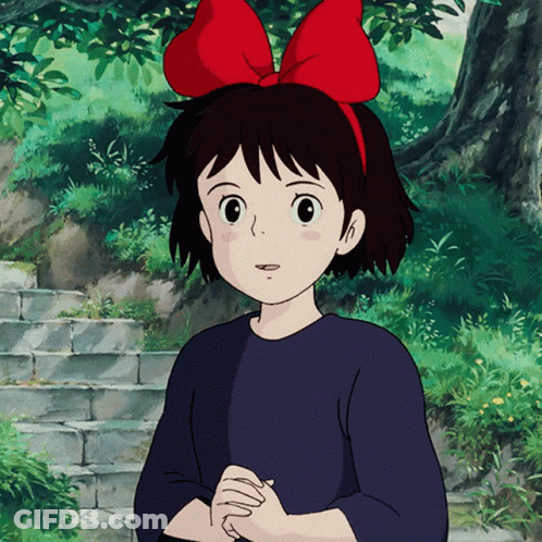 Girl With Red Bow GIF