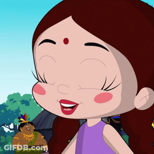 Girl With Red Dot On Forehead Smiling GIF