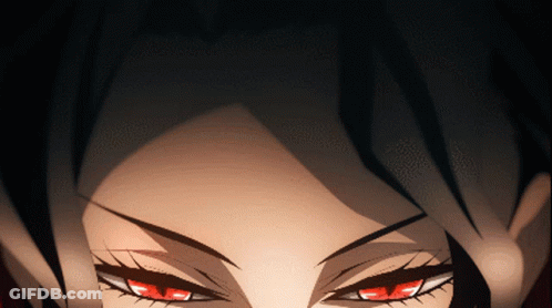 Girl With Red Eyes Close Up GIF