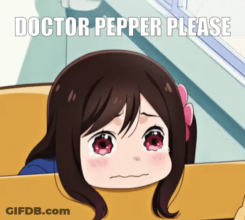 Girl With Red Eyes Crying Doctor Pepper Please GIF