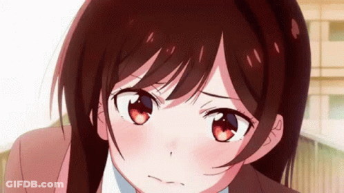 Girl With Red Eyes Making A Face GIF