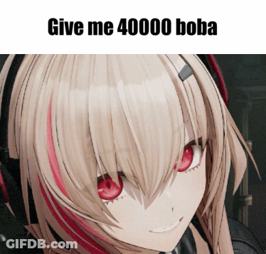 Girl With Red Eyes Saying Give Me 40000 Boba GIF