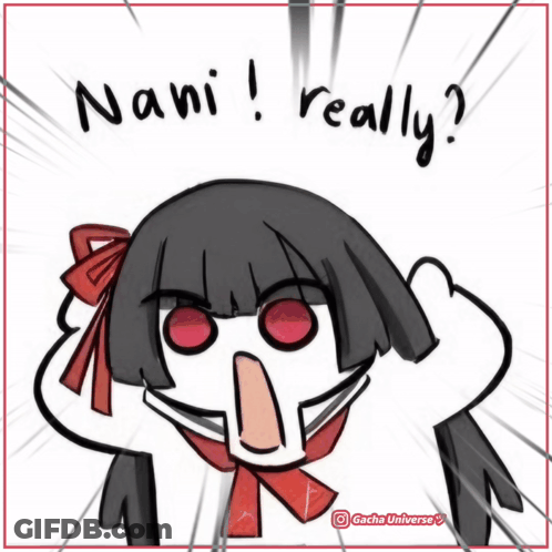 Girl With Red Eyes Saying Nani Really GIF