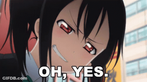 Girl With Red Eyes Smiling Oh Yes GIF