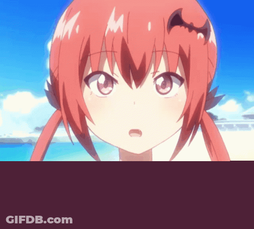 Girl With Red Hair And Bat On Beach GIF