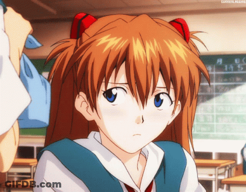 Girl With Red Hair And Blue Eyes In Classroom With Currentlrising GIF